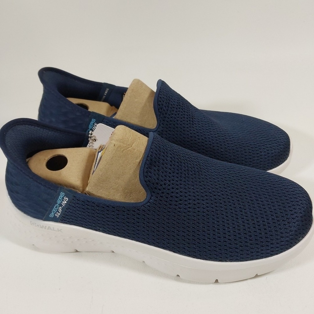 Skechers Hands-Free Slip-ins GO WALK Women's 9 Navy Blue Memory Foam Sneakers - Picture 2 of 5